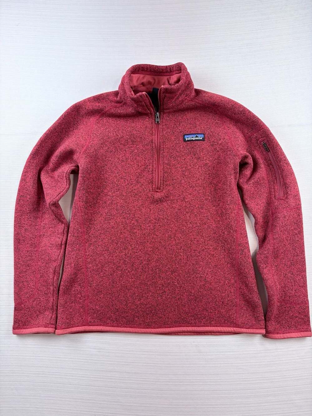 Patagonia Women's Better Sweater 1/4-Zip Fleece Pullover Jacket Pink Red Size S